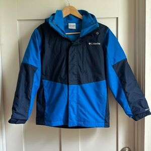 Columbia Fleece Lined Blue Winter Jacket